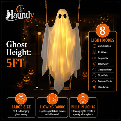 Hauntly™ 5FT Glowing Ghost Swing
